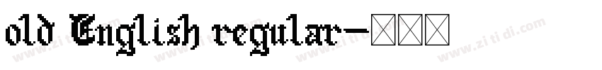 old English regular字体转换